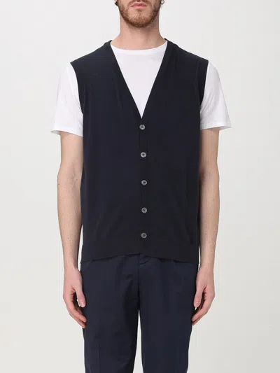 Drumohr Man Cardigan Navy Size 42 Cashmere In Navy