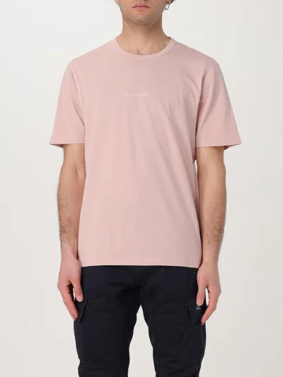 C.p. Company Jersey 24/1 Resist Dyed Pink T-shirt In Pink