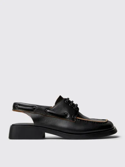 Camper Black Loafers In Black