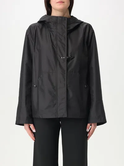 Fay Waterproof Women Jackets  - Short Parka In Technical Popeline - Black In Black