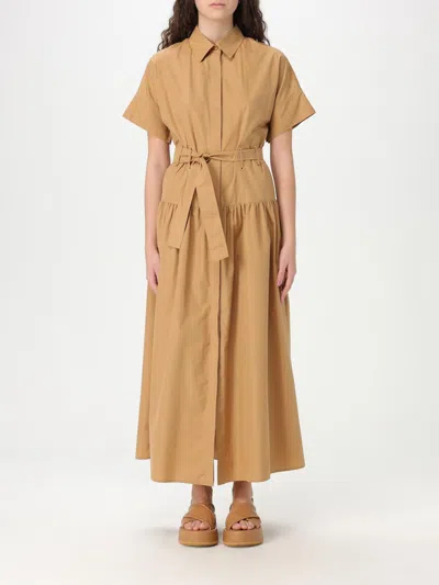 Max Mara Caramel-coloured Shirt Dress In Brown