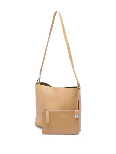 Hogan Strap Adjust Hobo Metal Rectangular Bag In Neutrals