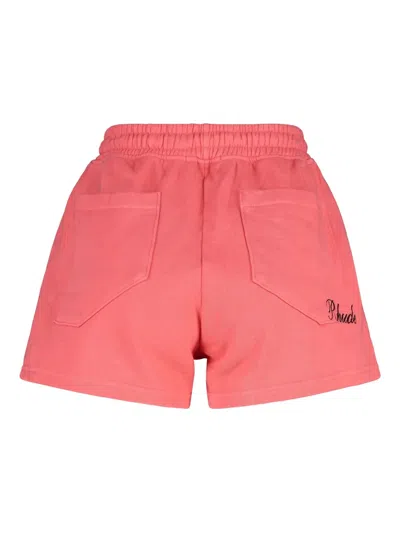 Rhude Cotton Shorts In Pink
