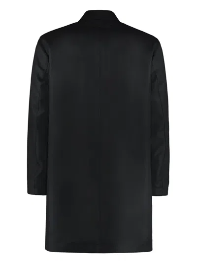 Zegna Wool Coat In Black
