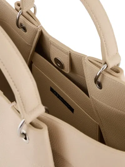 Armani Exchange Large Shaped Shopper Bag With Double Handles In Neutrals