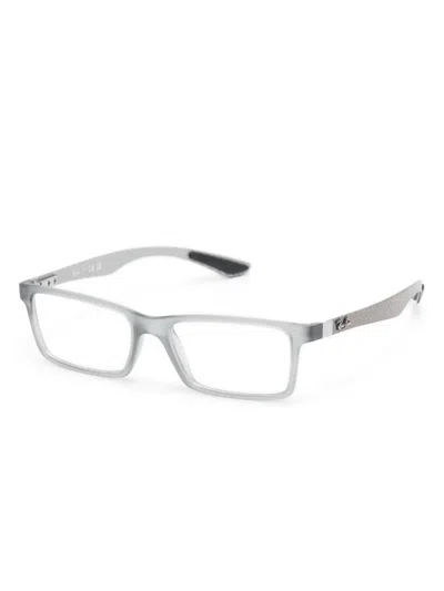 Ray Ban Rectangle-frame Glasses In Grey