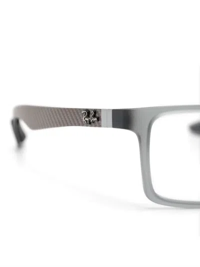 Ray Ban Rectangle-frame Glasses In Grey