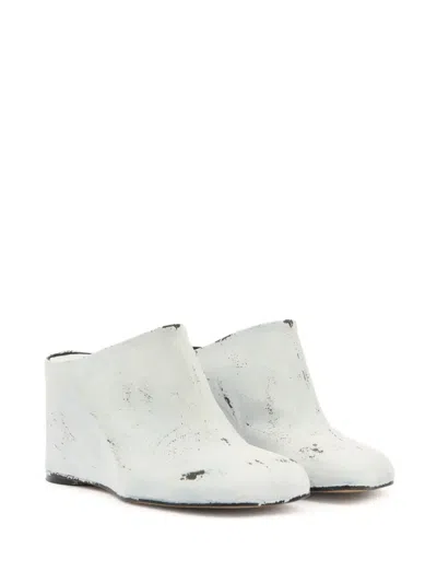 Mm6 Maison Margiela Mm6 By Maison Margiela Leather Mules In White