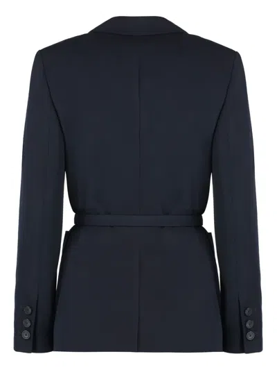 Yves Salomon Three-button Jacket In Blue