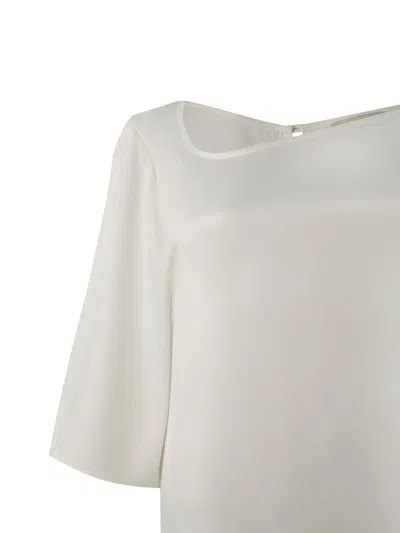 Misci Satin Midi Dress In White