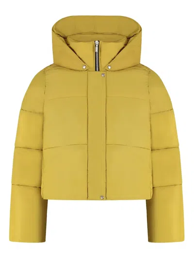 Rhude Hooded Padded Jacket In Green