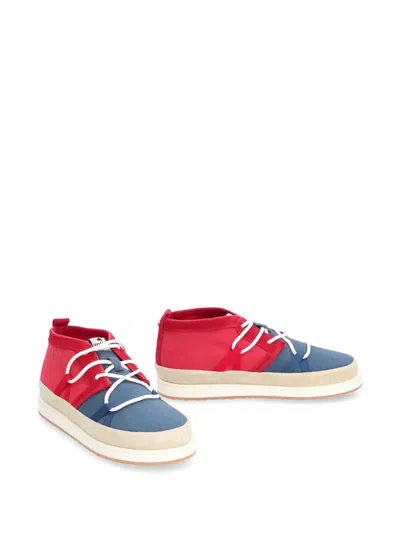 Volta Canvas Mid-top Sneakers In Red