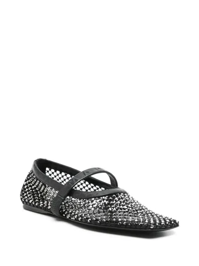 Marni Black Mesh Mary Jane Ballerina Flats