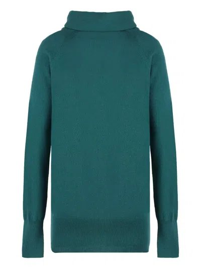 Malo Cashmere Turtleneck Pullover In Green
