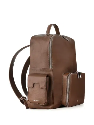 Misci Leather Backpack In Brown