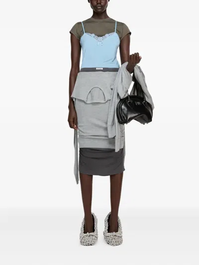 Acne Studios Layered Strap T-shirt In Blue