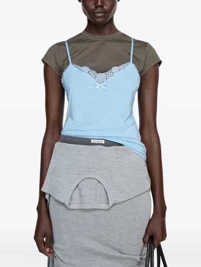 Acne Studios Layered Strap T-shirt In Blue