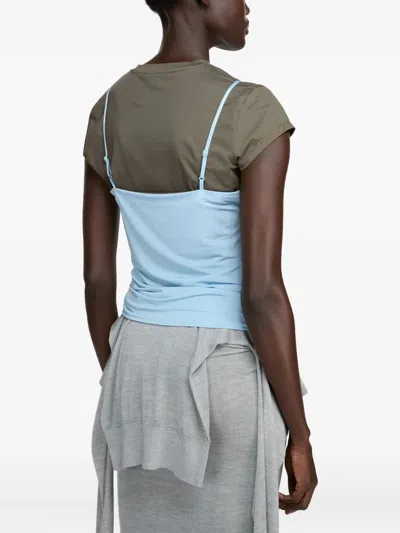 Acne Studios Layered Strap T-shirt In Blue