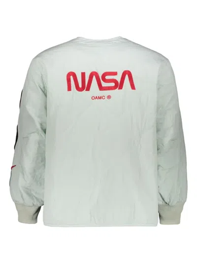 Oamc Button-front Cotton Jacket In 绿色