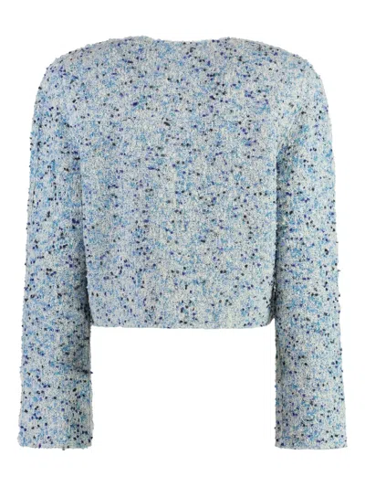 St John St. John Boucle Jacket In 蓝色