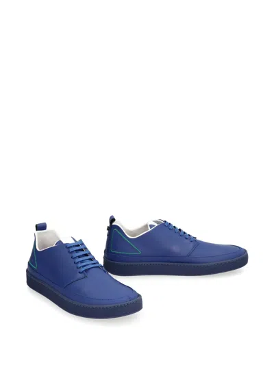 Volta Bosco Leather Low-top Sneakers In 蓝色