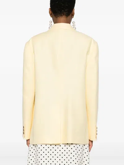 Blazé Milano Structured Double Breasted Jacket In Yellow