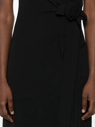 花卉贴花中长连衣裙