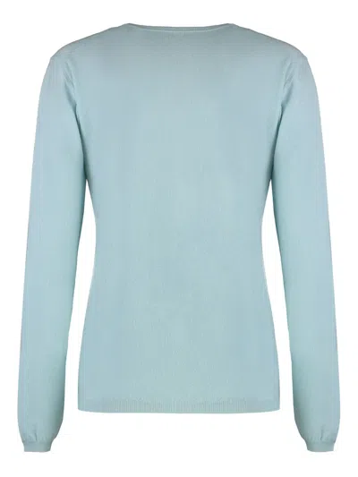 Malo Wool Blend Sweater In 蓝色