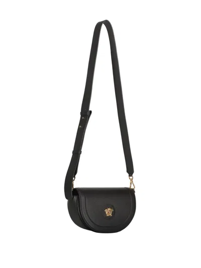 Versace Women's Medusa Logo Leather Crossbody Bag In 黑色