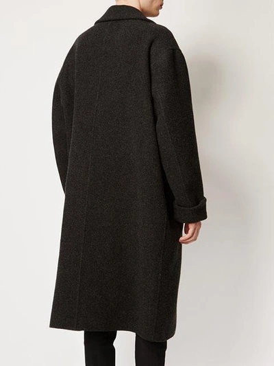 Shop Yang Li Single Breasted Coat In Grey