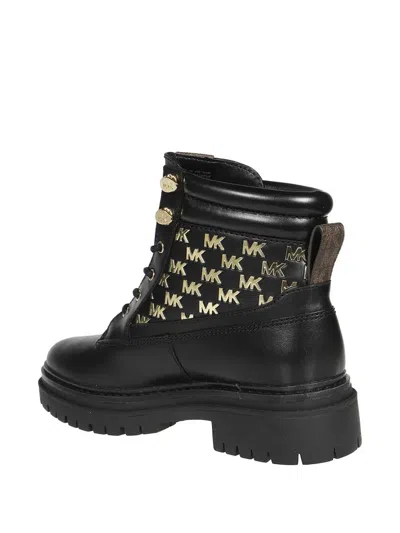 Michael Michael Kors Leather Lace-up Shoes In Schwarz