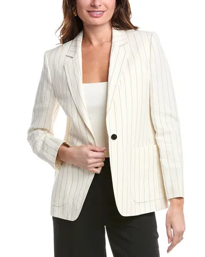 Max Mara Single-breasted Pinstriped Blazer In Black
