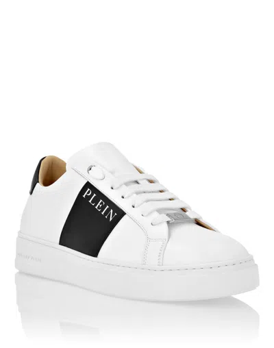 Philipp Plein Mix Leather Lo-top Sneakers Hexagon In Multi