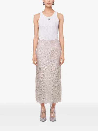 Rabanne Gonna Midi Rosa In Rosa