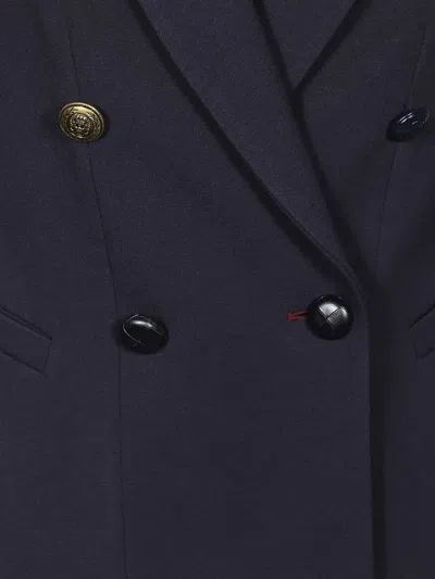 Dondup Double Breasted Blazer In Blau