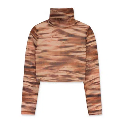 Wurst Long Sleeve Brown Turtleneck Sweater In Brown