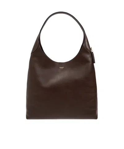 Coach Maple Brooklyn 28 Leather Shoulder Bag In Black