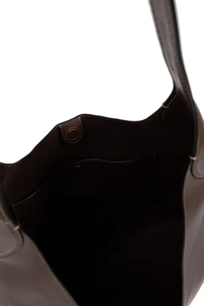 Coach Maple Brooklyn 28 Leather Shoulder Bag In Black