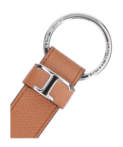 Tod's T Keyring In Brown