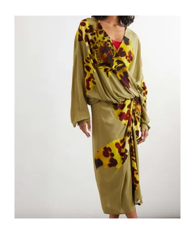 Dries Van Noten Orchid Print Blouse In Viscose In Multicolor