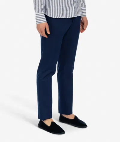 Larusmiani Velvet Trousers Howard Pants In Blue