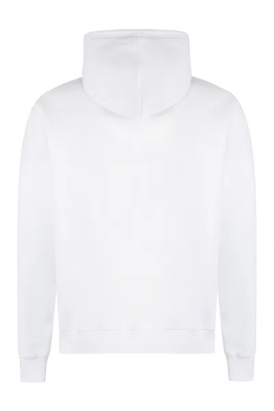 Dsquared2 Cotton Hoodie In White