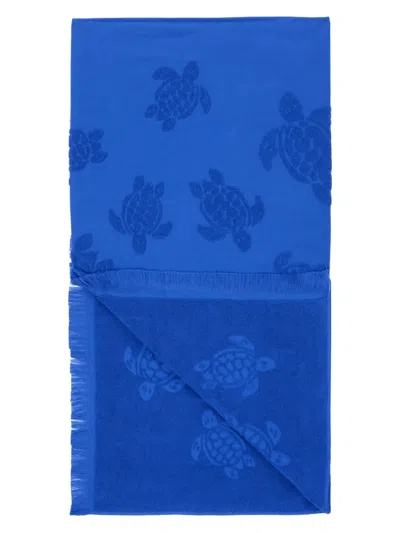 Vilebrequin Turtles Jacquard Beach Towel In Blue