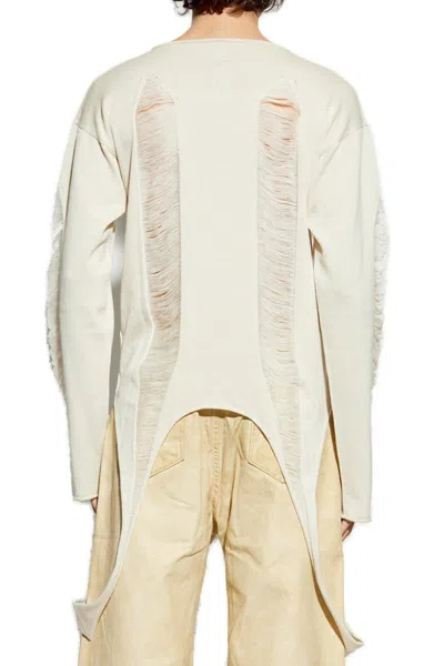 Rick Owens Longsleeved Sweater In White