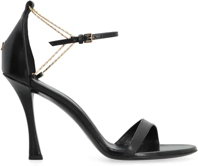 Givenchy 4g Liquid 95 Sandals In Black Leather Women