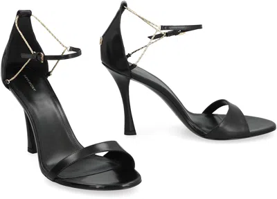 Givenchy 4g Liquid 95 Sandals In Black Leather Women