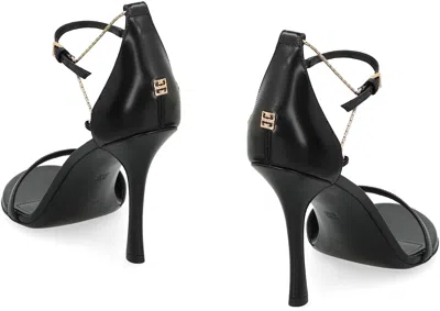 Givenchy 4g Liquid 95 Sandals In Black Leather Women