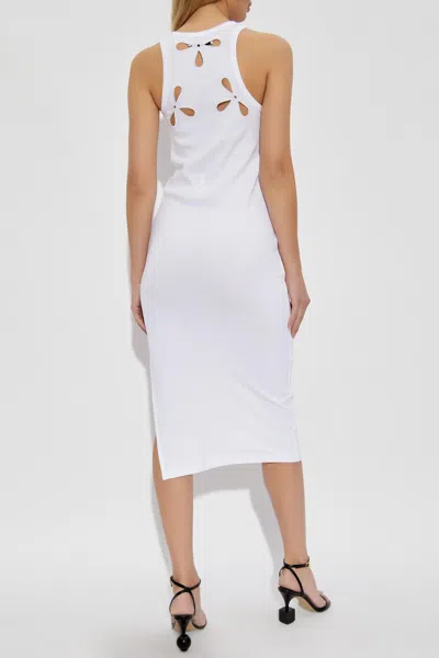 Coperni Dress With Openwork Pattern In White