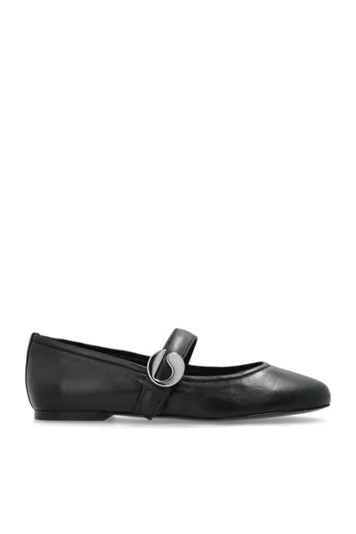 Coperni Leather Ballet Flats In Black