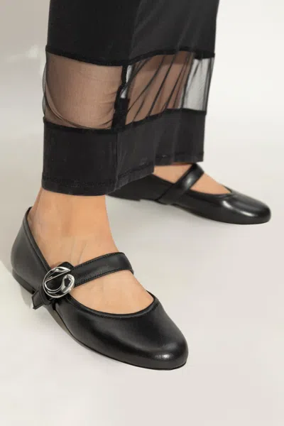 Coperni Leather Ballet Flats In Black
